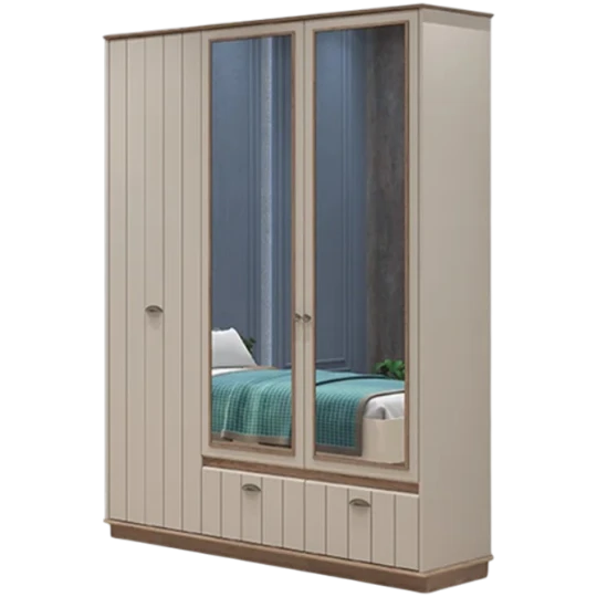 Dolab - uşaq mebeli Perla STATUS  3 Qapılı - Dub Kraft Tabacnıy + Satin - 15
