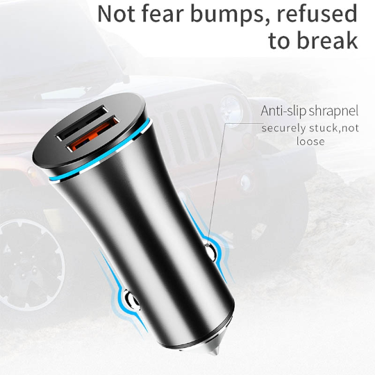 Telefon adapteri Joyroom JR-C08 Dual Ports Car Charger - Thumbnail 1