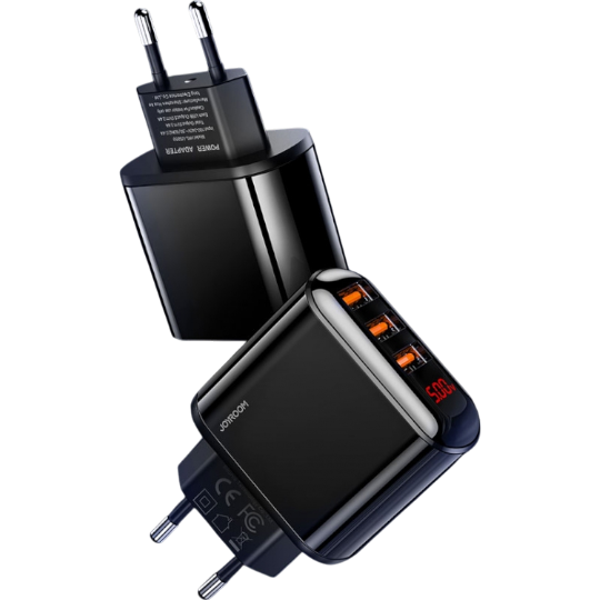 Telefon adapteri Joyroom HKL-USB59 Intelligent Digital Wall Charger - Thumbnail 1