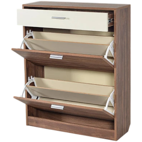 Ayaqqabı dolabı Perla Dual 2 siyirməli (Selekt Ceviz)  - Thumbnail 1