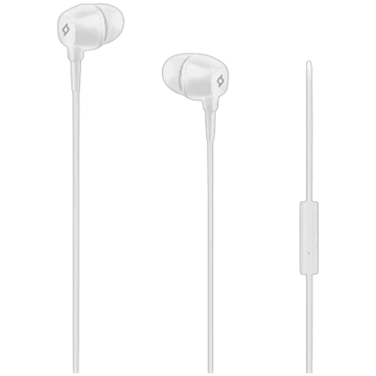 Simli qulaqlıq Ttec EAR HEADPHONES WITH MICROPHONES 3.5MM WHITE (2KMM1