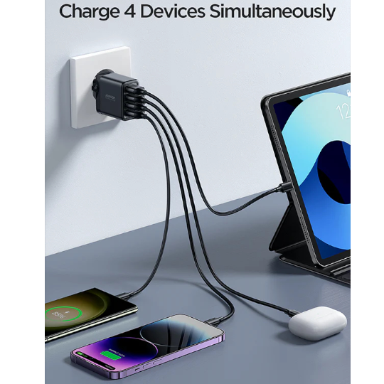 Telefon adapteri Joyroom JR-TCN03 4.8A 4USB Charger -Black - Thumbnail 2