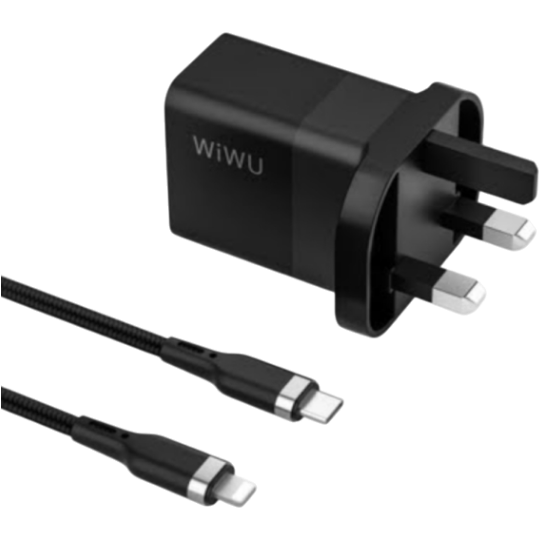 Telefon adapteri Wiwu 30W Quick Charger with Type-C to Lightning Cable 4 - Thumbnail 1