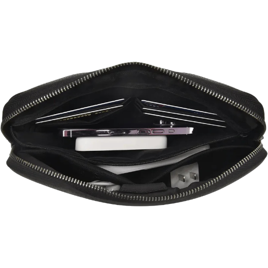 Notbuk çantası Wiwu Alpha Anti-Theft Clutch Bag  BLACK 09421 - Thumbnail 3