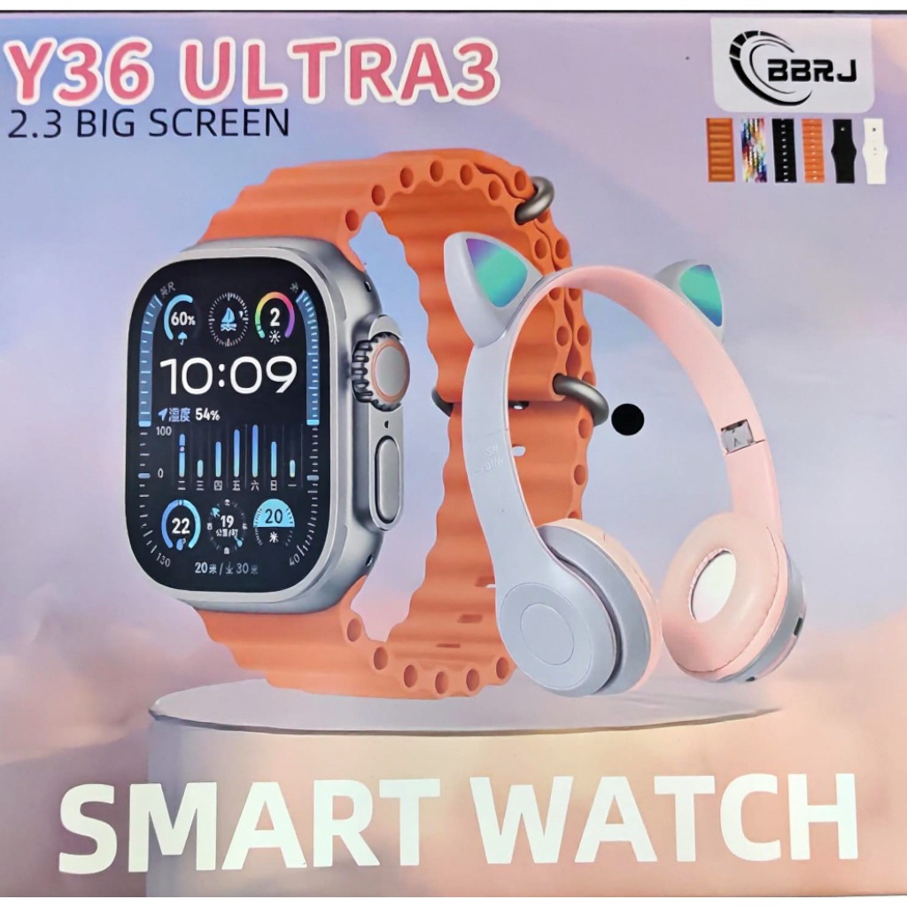 Smart saat WATCH Y36 ULTRA BLACK STRAP 6IN2 