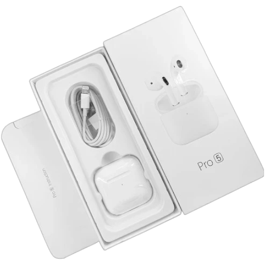 Bluetooth qulaqlıq Tws AIRPODS PRO 5 White - Thumbnail 1