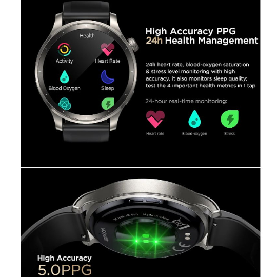 Smart saat Joyroom JR-FV1 Black - Thumbnail 4