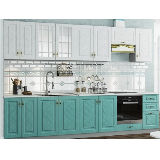 Mətbəx mebeli Perla Qrand (Ağ-Yaşıl)