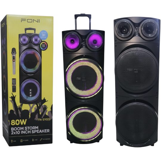 Səsgücləndirici Foni FN-S1022 2X10 80W MIC+REM - Thumbnail 1