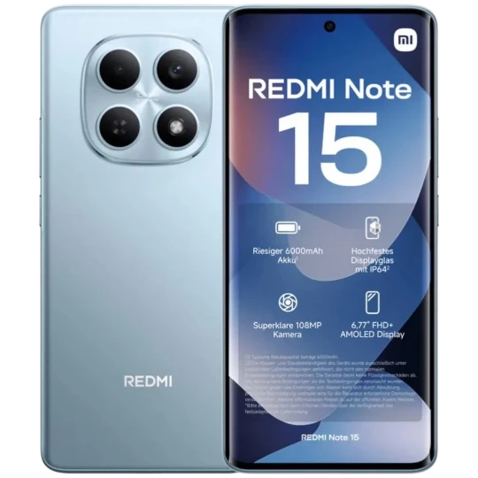 Mobil Telefon Xiaomi Redmi Note 15 8GB/256GB Blue - Thumbnail 0