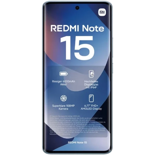 Mobil Telefon Xiaomi Redmi Note 15 8GB/256GB Blue - Thumbnail 1