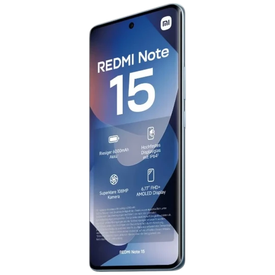 Mobil Telefon Xiaomi Redmi Note 15 8GB/256GB Blue - Thumbnail 3