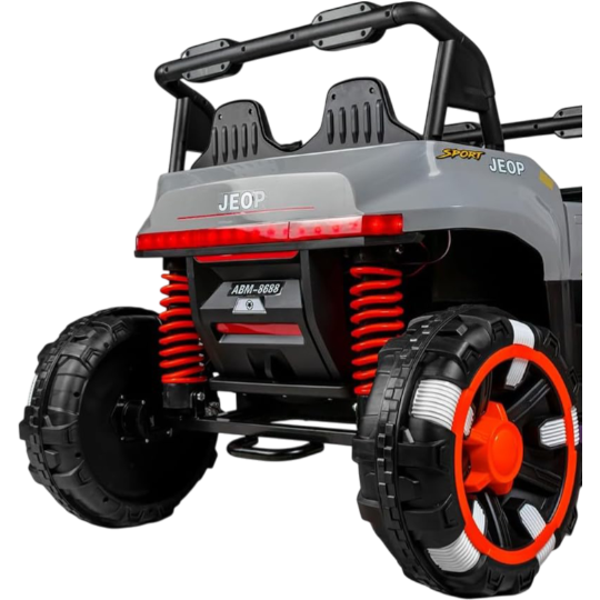 Elektrikli uşaq maşını JEEP 8688 BOZ - Thumbnail 5
