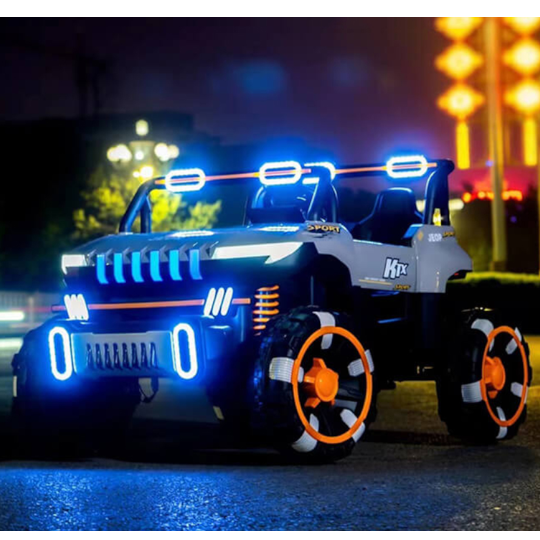 Elektrikli uşaq maşını JEEP 8688 BOZ - Thumbnail 6