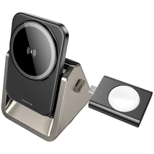 Telefon adapteri Borofone BQ30 WIDE 3-IN-1 MAGNETIC
WIRELESS FAST CHARGER - Thumbnail 2