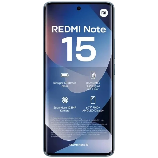 Mobil Telefon Xiaomi Redmi Note 15 6GB/128GB Blue - Thumbnail 1