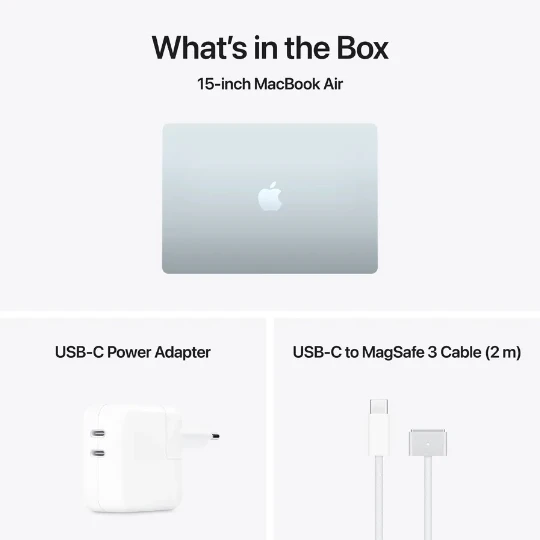 Macbook Apple MacBook Air 15 M5 Sky Blue - Thumbnail 5