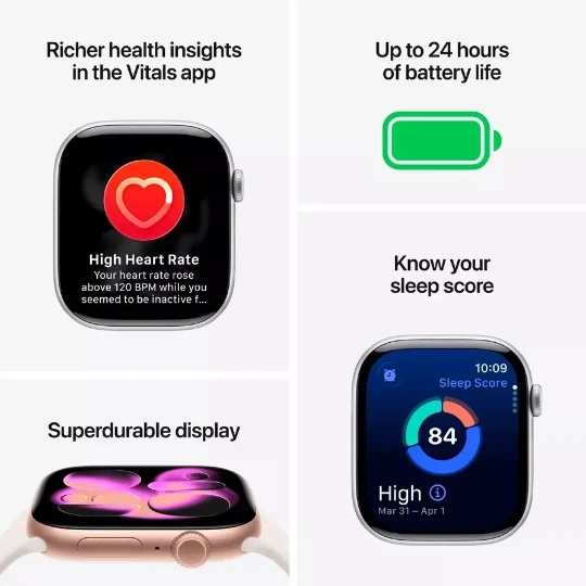 Smart saat Apple Watch Series 11 46MM Jet Sport Band W/Black - Thumbnail 4