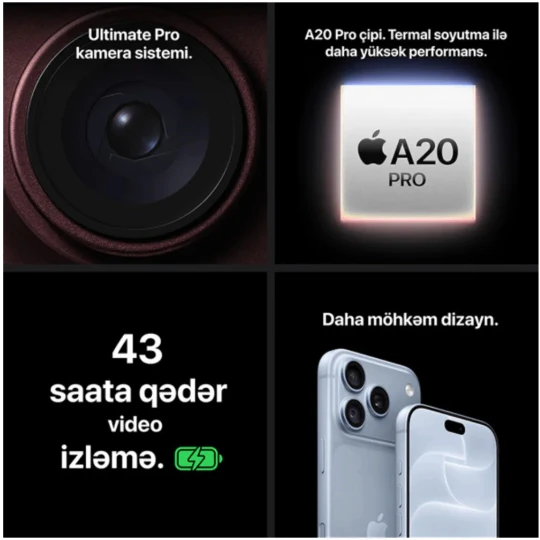 Mobil Telefon Iphone 18 Pro Max 512 GB Silver - Thumbnail 3