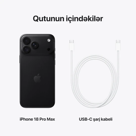 Mobil Telefon Iphone 18 Pro Max 512 GB Black - Thumbnail 2